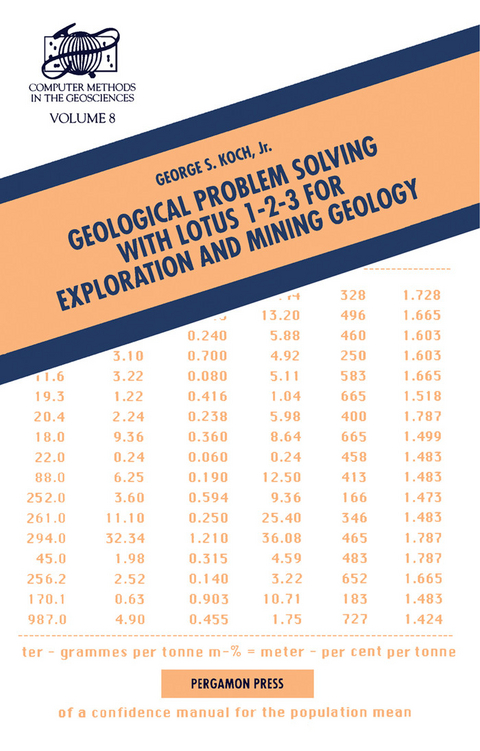 Geological Problem Solving with Lotus 1-2-3 for Exploration and Mining Geology -  G.S. Koch