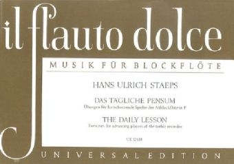 Das tägliche Pensum, für Altblockflöte - Hans U. Staeps