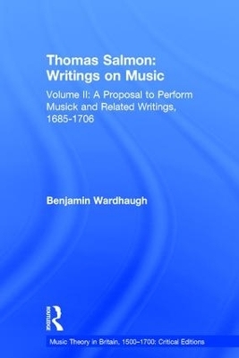 Thomas Salmon: Writings on Music - Benjamin Wardhaugh