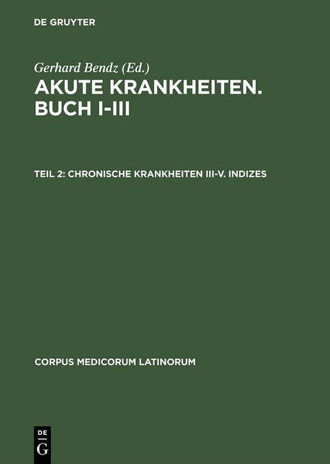 Chronische Krankheiten III–V. Indizes