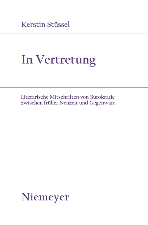 In Vertretung - Kerstin Stüssel