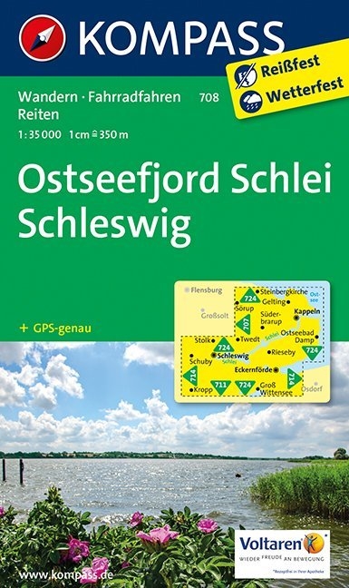 KOMPASS Wanderkarte Ostseefjord Schlei, Schleswig - 