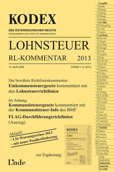 KODEX Lohnsteuer Richtlinien-Kommentar 2013 - Josef Hofbauer