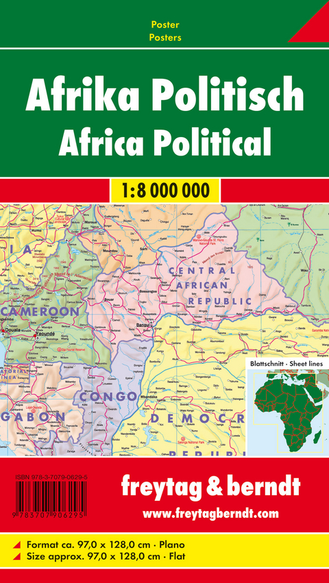 Afrika physisch-politisch - 