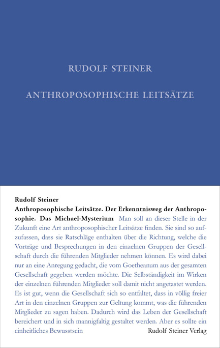 Anthroposophische Leitsätze - Rudolf Steiner