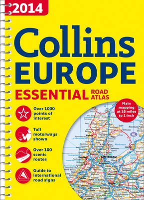 2014 Collins Essential Road Atlas Europe -  Collins Maps