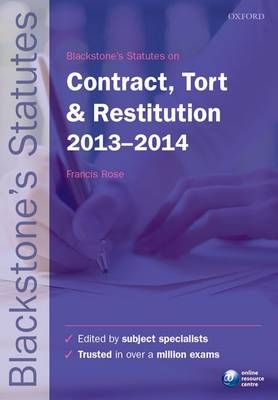 Blackstone's Statutes on Contract, Tort & Restitution - 