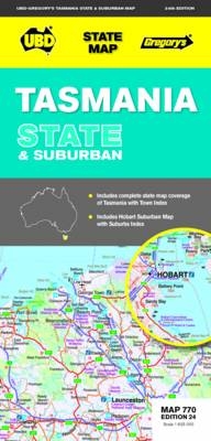 Tasmania State and Suburban Map 770 24th ed -  UBD Gregorys