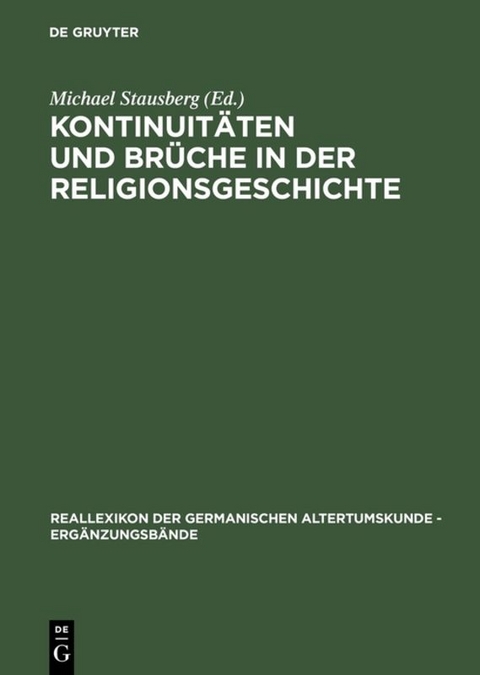 Kontinuitäten und Brüche in der Religionsgeschichte - 