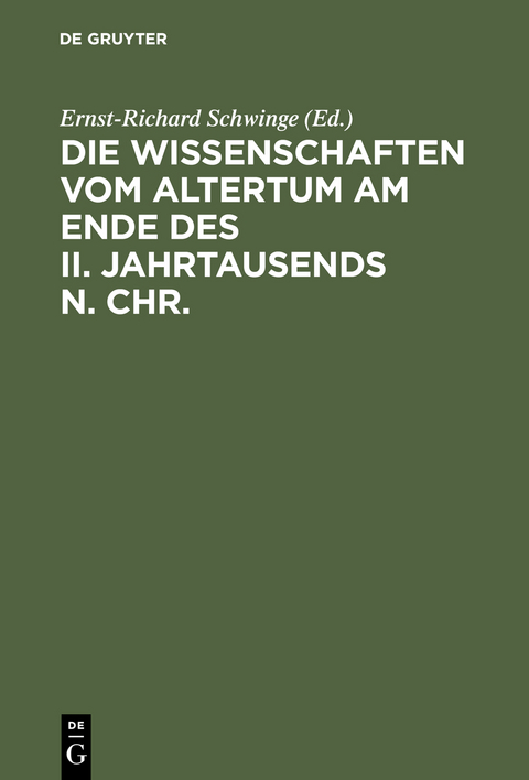 Die Wissenschaften vom Altertum am Ende des II. Jahrtausends n. Chr. - 