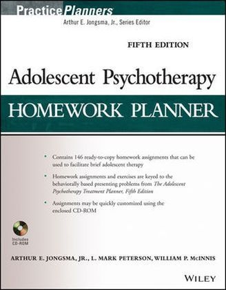 Adolescent Psychotherapy Homework Planner - David J. Berghuis, L. Mark Peterson, William P. McInnis