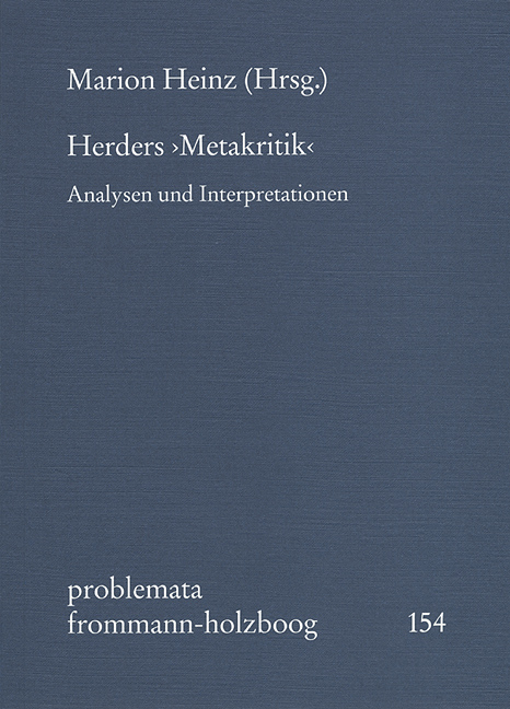 Herders ›Metakritik‹ - 