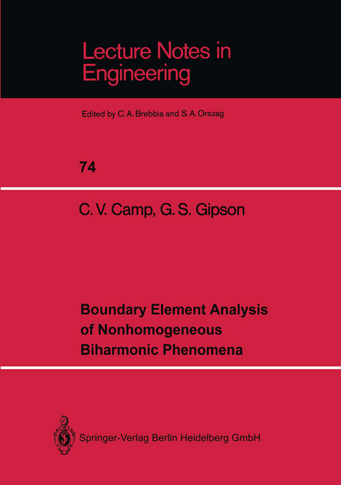 Boundary Element Analysis of Nonhomogeneous Biharmonic Phenomena - Charles V. Camp, G.Steven Gipson