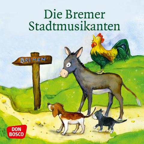 Die Bremer Stadtmusikanten. Mini-Bilderbuch. - Brüder Grimm