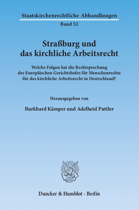 Straßburg und das kirchliche Arbeitsrecht. - 