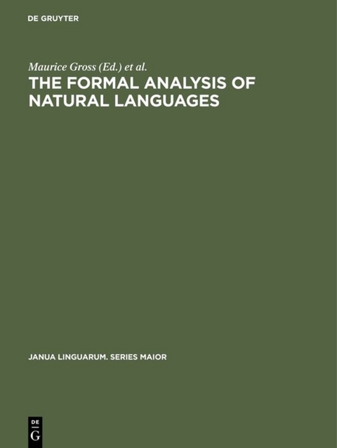 The Formal Analysis of Natural Languages - 