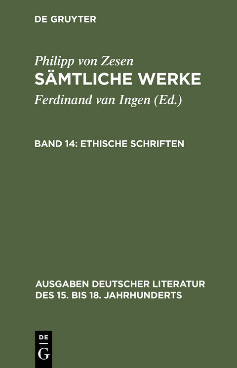 Ethische Schriften - Philipp von Zesen