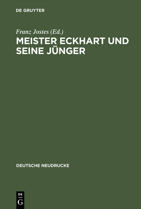 Meister Eckhart und seine Jünger - 