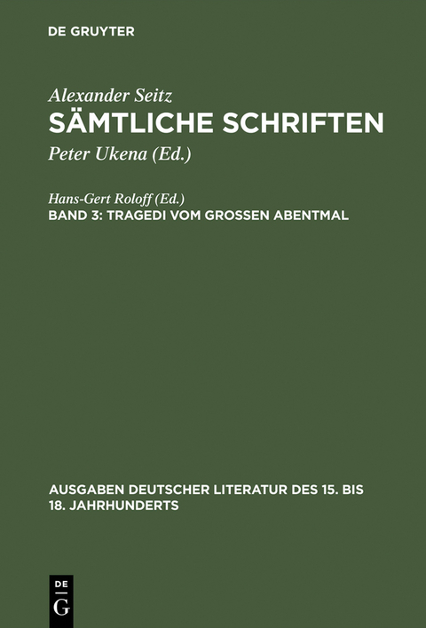 Tragedi vom Großen Abentmal - Alexander Seitz