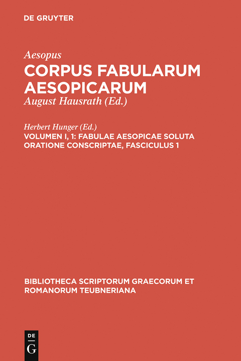 Fabulae Aesopicae soluta oratione conscriptae -  Aesopus