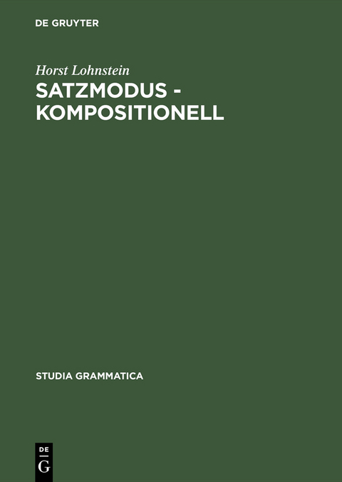 Satzmodus - kompositionell - Horst Lohnstein