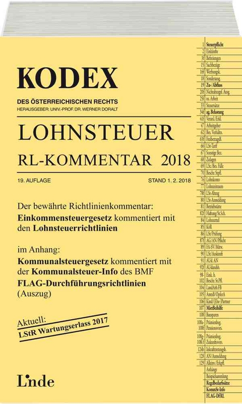 KODEX Lohnsteuer Richtlinien-Kommentar 2018 - Josef Hofbauer