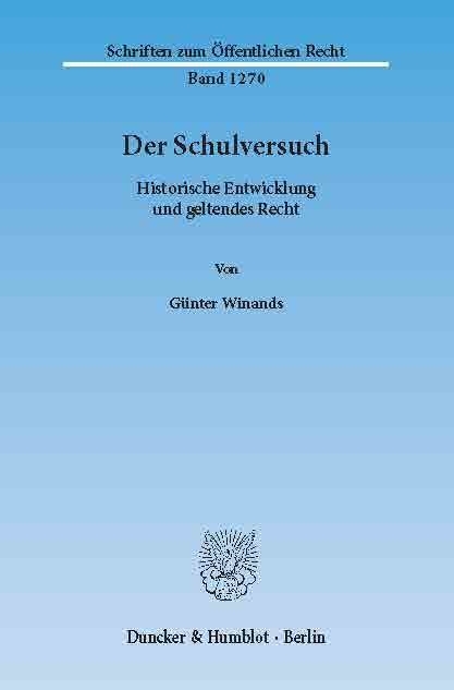 Der Schulversuch. -  Günter Winands