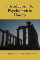 Introduction to Psychometric Theory - Riverside George A. (University of Califonia  USA) Marcoulides, East Lansing Tenko (Michigan State University  USA) Raykov