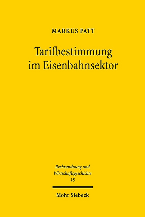 Tarifbestimmung im Eisenbahnsektor - Markus Patt