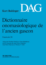 Dictionnaire onomasiologique de l’ancien gascon (DAG) / Dictionnaire onomasiologique de l’ancien gascon (DAG). Fascicule 20 - 