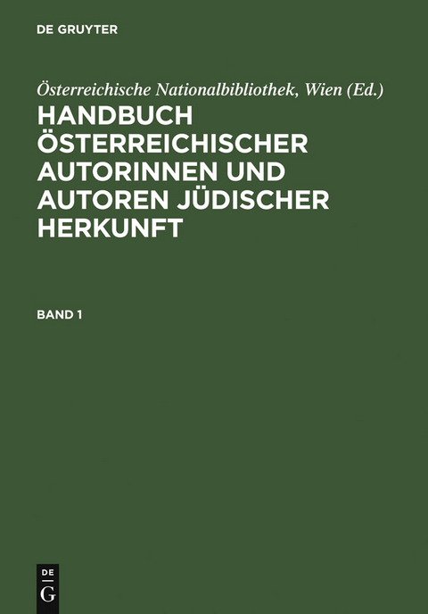 Handbuch österreichischer Autorinnen und Autoren jüdischer Herkunft - 