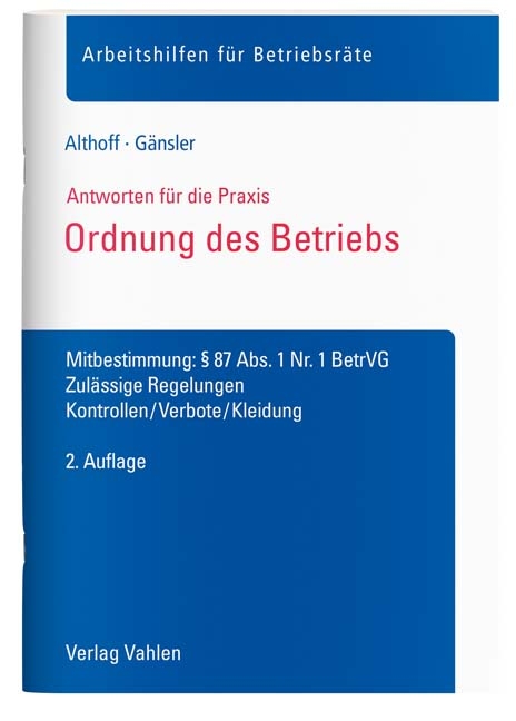 Ordnung des Betriebs - Lars Althoff, Karsten Gänsler