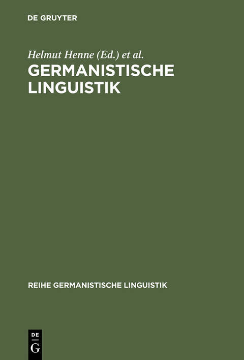 Germanistische Linguistik - 