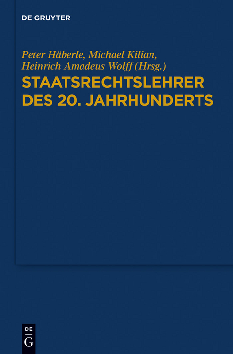 Staatsrechtslehrer des 20. Jahrhunderts - 