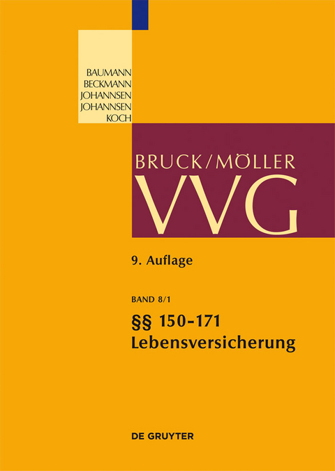 Lebensversicherung §§ 150-171 - 