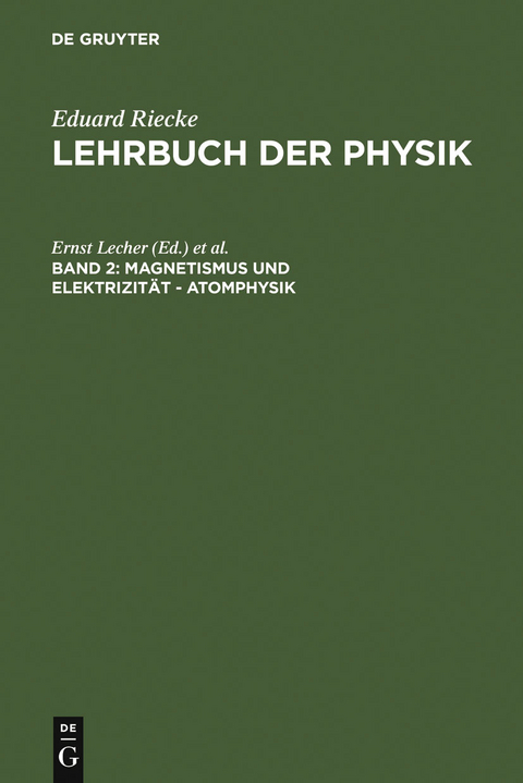 Magnetismus und Elektrizität - Atomphysik - 