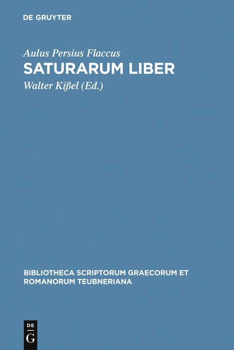 Saturarum liber - Aulus Persius Flaccus