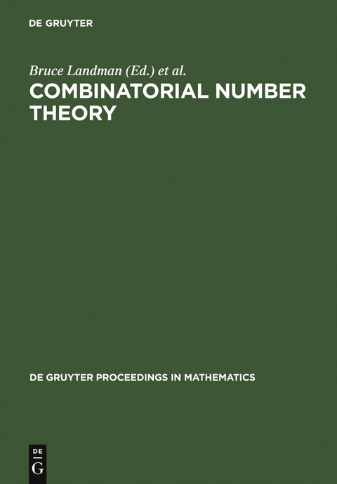 Combinatorial Number Theory - 