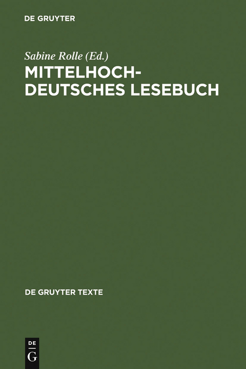 Mittelhochdeutsches Lesebuch - 