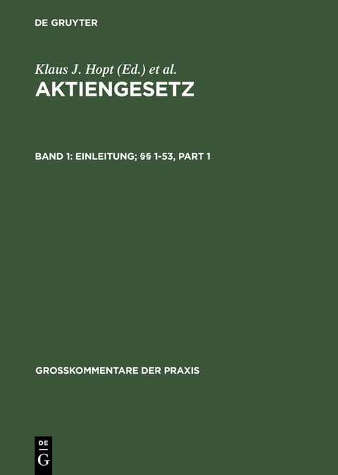 Einleitung; §§ 1-53 - 