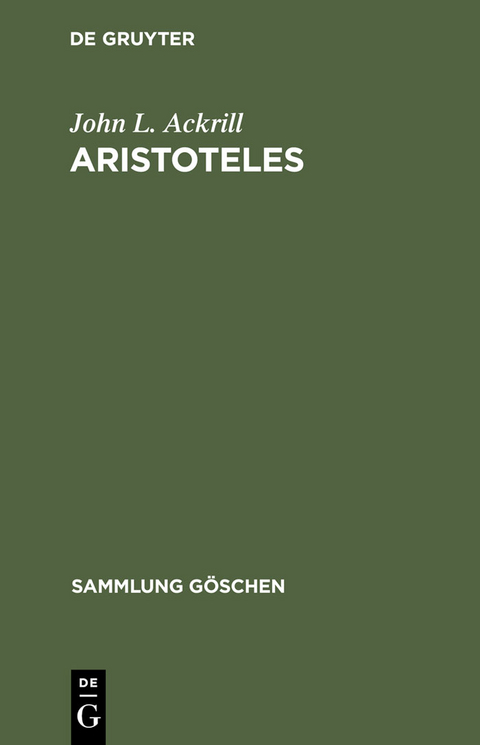 Aristoteles - John L. Ackrill