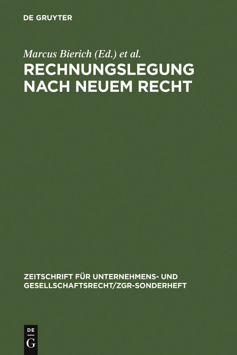 Rechnungslegung nach neuem Recht - 