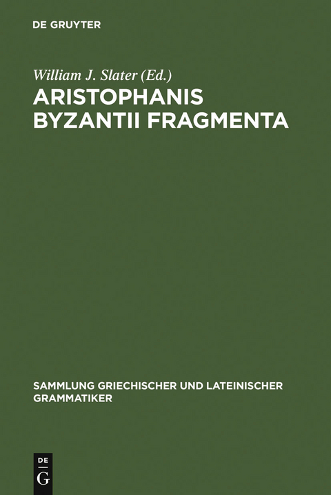 Aristophanis Byzantii Fragmenta - 