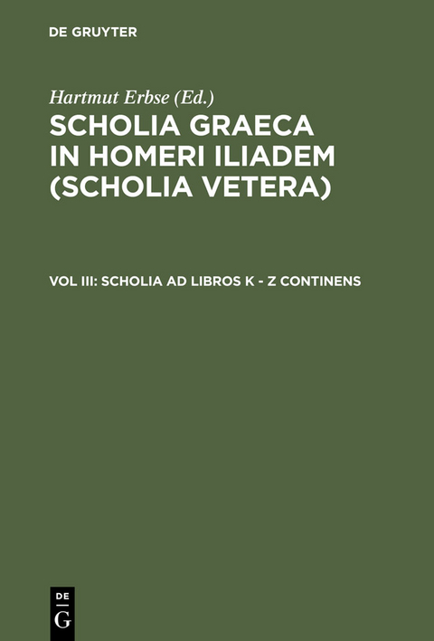 Scholia ad libros K - Z continens - 