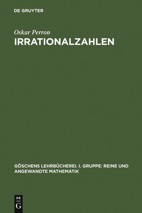 Irrationalzahlen - Oskar Perron