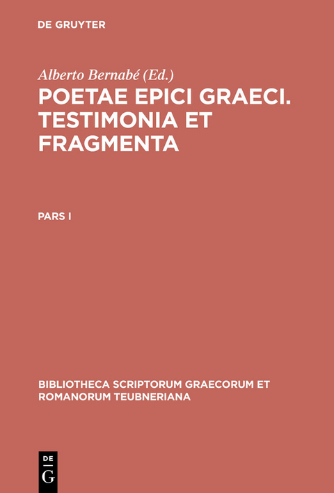 Poetae epici Graeci - 