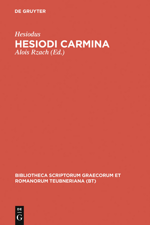 Hesiodi carmina -  Hesiodus