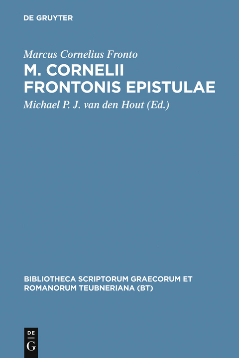 M. Cornelii Frontonis epistulae - Marcus Cornelius Fronto