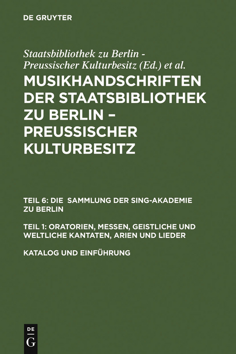 Katalog und Einführung - 