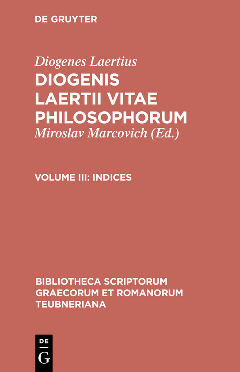 Indices -  Diogenes Laertius